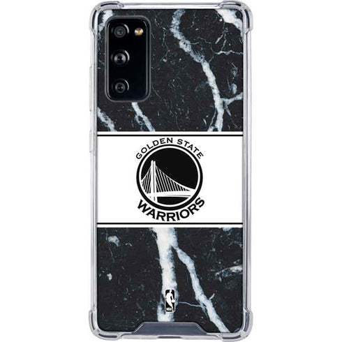 NBA Golden State Warriors Marble Galaxy S20 FE Clear Case
